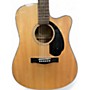 Used Fender CD60CE Dreadnought Natural Acoustic Electric Guitar Natural