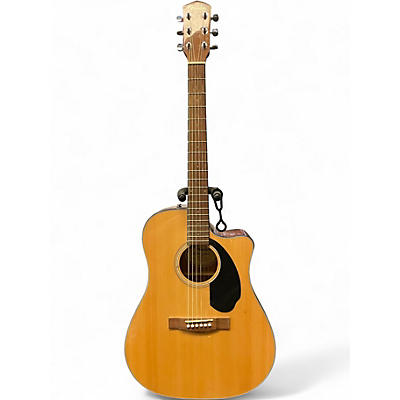 Used Fender CD60CE Dreadnought Natural Acoustic Electric Guitar