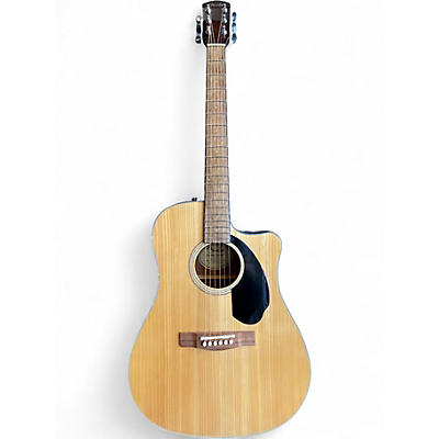 Used Fender CD60CE Dreadnought Natural Acoustic Electric Guitar