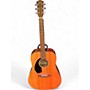 Used Fender CD60S Left Handed Natural Acoustic Guitar Natural