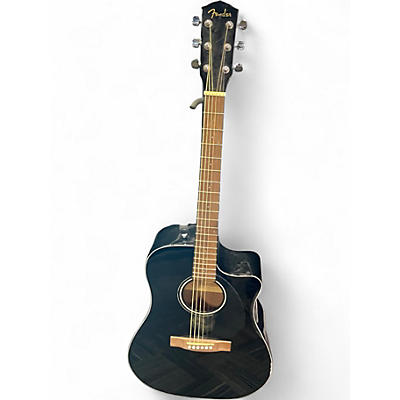 Used Fender CD60SCE Black Acoustic Electric Guitar