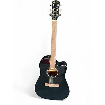 Used Fender CD60SCE Black Acoustic Electric Guitar