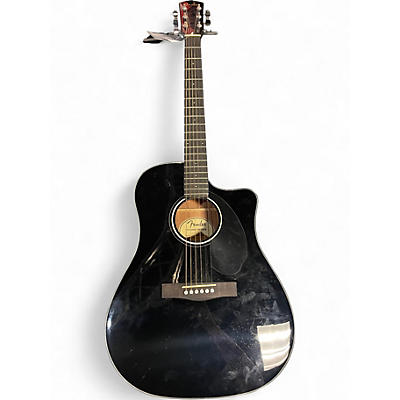 Used Fender CD60SCE Black Acoustic Guitar