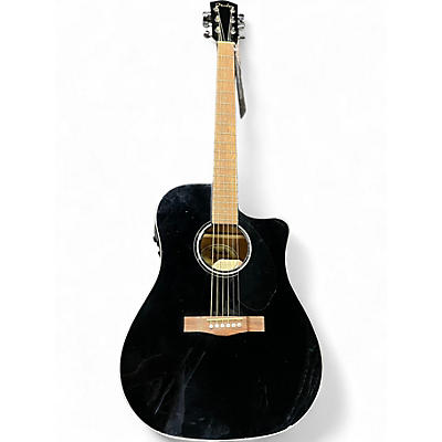 Used Fender CD60SCE Black Acoustic Guitar