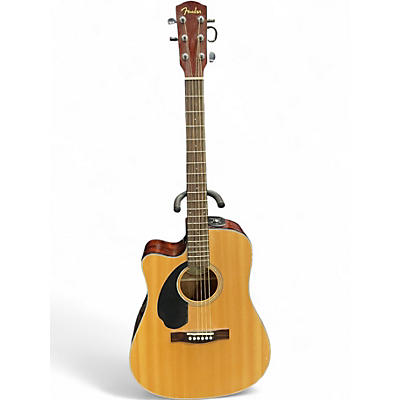 Used Fender CD60SCE LH Natural Acoustic Electric Guitar