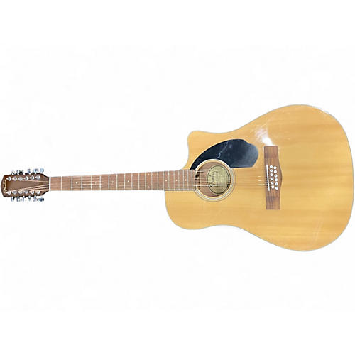 Used Fender CD60SCE Natural 12 String Acoustic Electric Guitar Natural