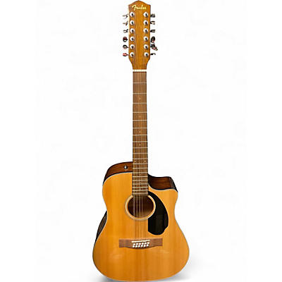 Used Fender CD60SCE Natural 12 String Acoustic Electric Guitar