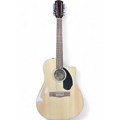 Used Fender CD60SCE Natural 12 String Acoustic Electric Guitar