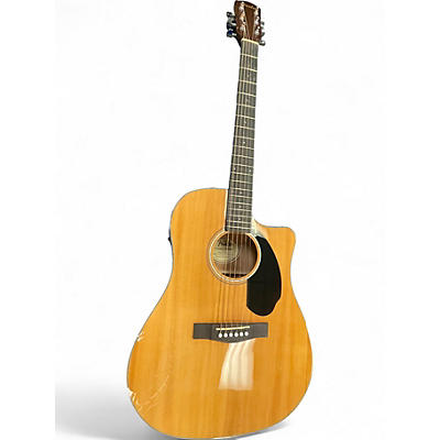 Used Fender CD60SCE Natural Acoustic Electric Guitar