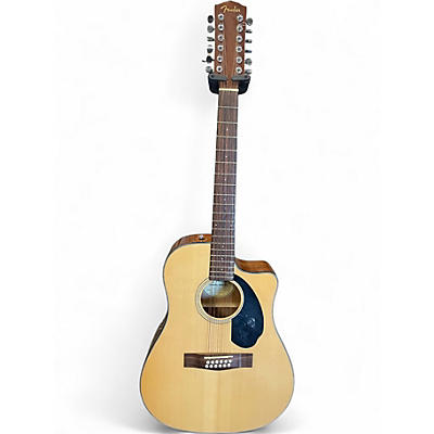 Used Fender CD60SCE12 Natural 12 String Acoustic Electric Guitar