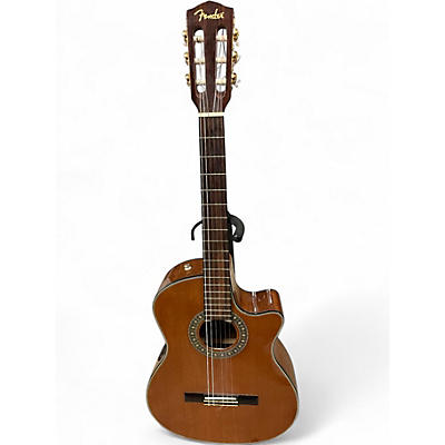 Used Fender CDN240SCE Natural Classical Acoustic Electric Guitar