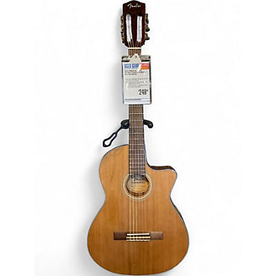 Used Fender CN-140SCE Natural Classical Acoustic Electric Guitar