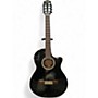 Used Fender CN-240SCE Thinline Black Classical Acoustic Electric Guitar Black