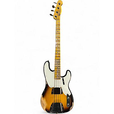 Used Fender CUSTOM SHOP 1954 HEAVY RELIC LIMITED EDTITION P BASS 2 Tone Sunburst Electric Bass Guitar