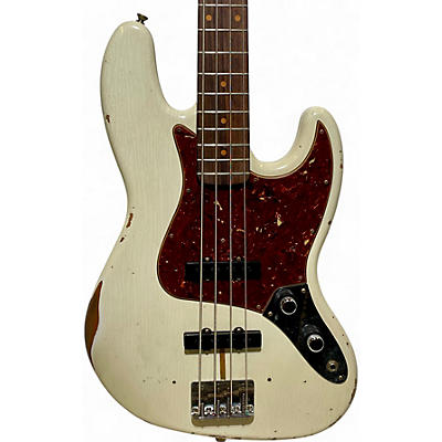 Used Fender CUSTOM SHOP 1960 JAZZ BASS Olympic White Electric Bass Guitar