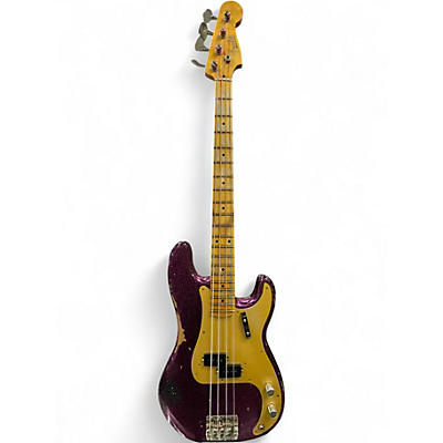 Used Fender CUSTOM SHOP 58 P BASS HEAVY RELIC MAGENTA SPARKLE Electric Bass Guitar
