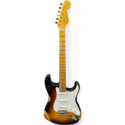 Used Fender CUSTOM SHOP STD 70TH ANNIVAERSARY 1954 HEAVY RELIC STRAT 2 Color Sunburst Solid Body Electric Guitar