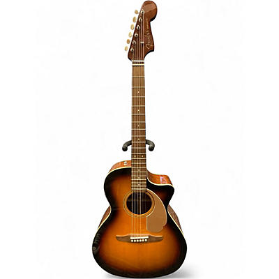 Used Fender California Newporter 2 Color Sunburst Acoustic Electric Guitar