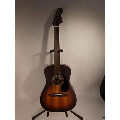 Used Fender California Series Malibu Honey Burst Acoustic Electric Guitar