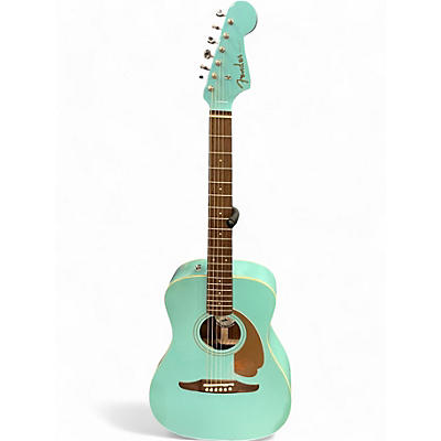 Fender Used Fender California Series Malibu Player Aqua Splash Acoustic Electric Guitar