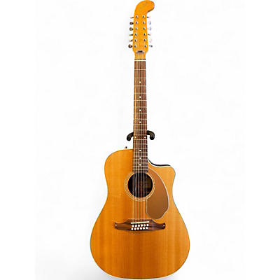 Used Fender California Series Villager Natural 12 String Acoustic Electric Guitar