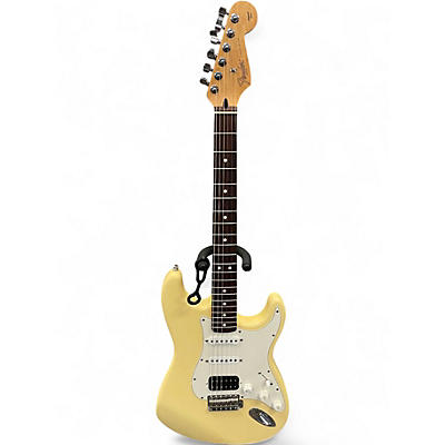 Used Fender California SeriesHSS Stratocaster Olympic White Solid Body Electric Guitar