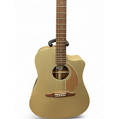 Used Fender California series Redondo player BNZWNC Gold Acoustic Electric Guitar