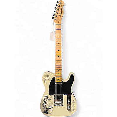 Used Fender Camp Flog Gnaw Standard Telecaster White Solid Body Electric Guitar