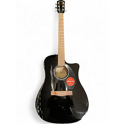 Used Fender Cd60sce Black Acoustic Electric Guitar
