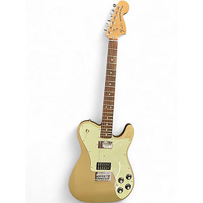 Used Fender Chris Shiflett Telecaster Deluxe Aztec Gold Solid Body Electric Guitar