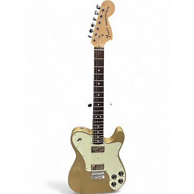 Used Fender Chris Shiflett Telecaster Deluxe Shoreline Gold Solid Body Electric Guitar