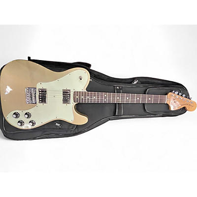 Used Fender Chris Shiflett Telecaster Deluxe Shoreline Gold Solid Body Electric Guitar
