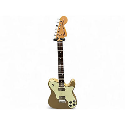 Used Fender Chris Shiflett Telecaster Deluxe Shoreline Gold Solid Body Electric Guitar