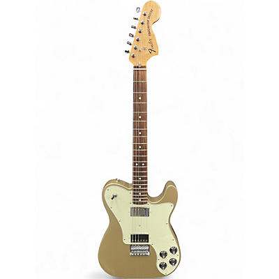 Used Fender Chris Shiflett Telecaster Deluxe Shoreline Gold Solid Body Electric Guitar
