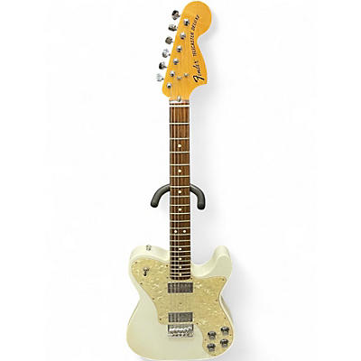 Used Fender Chris Shiflett Telecaster Deluxe WHITE Solid Body Electric Guitar