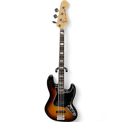 Used Fender Classic 70's Jazz Bass 3 Color Sunburst Electric Bass Guitar