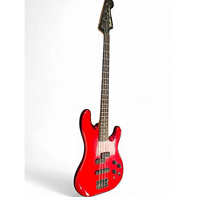 Used Fender Contemporary Power Jazz Bass Red Electric Bass Guitar