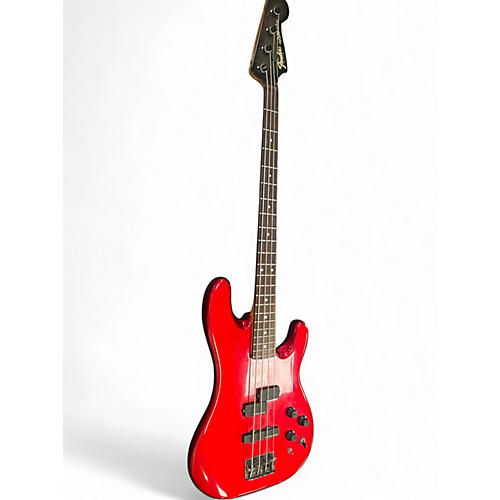Used Fender Contemporary Power Jazz Bass Red Electric Bass Guitar Red
