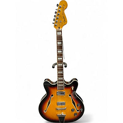 Used Fender Coronado Modern Player 3 Tone Sunburst Hollow Body Electric Guitar