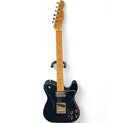 Used Fender Custom Deluxe Telecaster Black Solid Body Electric Guitar