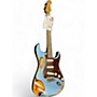 Used Fender Used Fender Custom Roasted 60's Stratocaster Heavy Relic blue over sunburst Solid Body Electric Guitar blue over sunburst