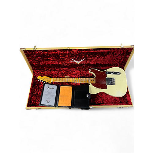 Used Fender Custom Shop 1950 Esquire Heavy Relic Aged White Solid Body Electric Guitar Aged White