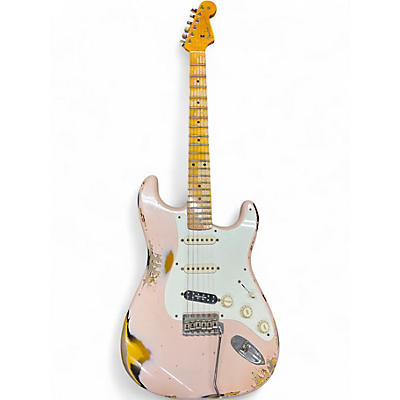 Used Fender Custom Shop 1950s Stratocaster Coral Pink Over Sunburst Solid Body Electric Guitar
