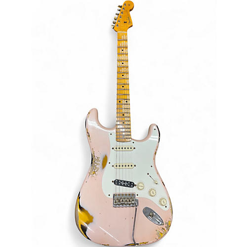Used Fender Custom Shop 1950s Stratocaster Coral Pink Over Sunburst Solid Body Electric Guitar Coral Pink Over Sunburst