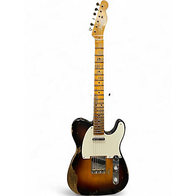 Used Fender Custom Shop 53' Heavy Relic Telecaster 2 Tone Sunburst Solid Body Electric Guitar