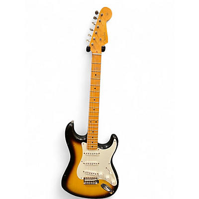 Used Fender Custom Shop 56 Relic Stratocaster 2 Color Sunburst Solid Body Electric Guitar