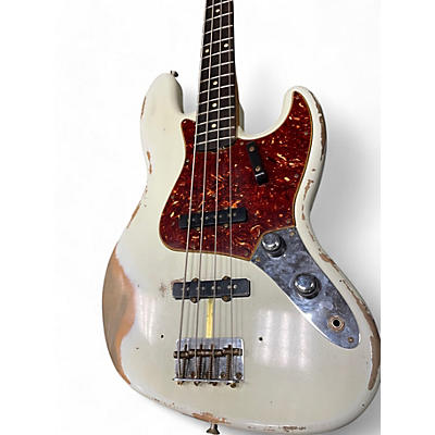 Fender Used Fender Custom Shop 61 Jazz Bass Relic Classic White Electric Bass Guitar