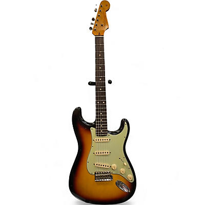 Used Fender Custom Shop 63' Journeyman Stratocaster 3 Tone Sunburst Solid Body Electric Guitar