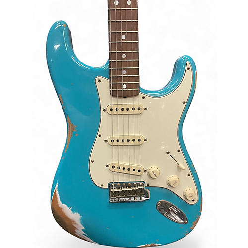 Used Fender Custom Shop 67 Stratocaster Heavy Relic Taos Turquoise Solid Body Electric Guitar Taos Turquoise