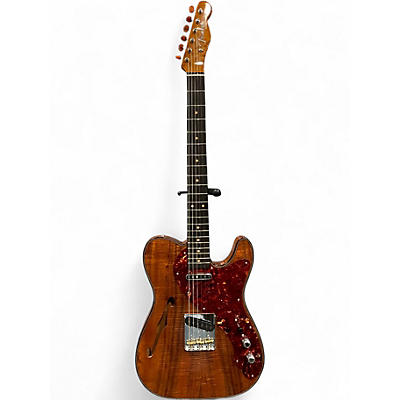 Used Fender Custom Shop Artisan Koa Thinline Telecaster Natural Solid Body Electric Guitar